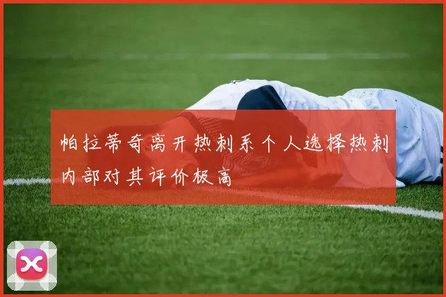 帕拉蒂奇离开热刺系个人选择热刺内部对其评价极高