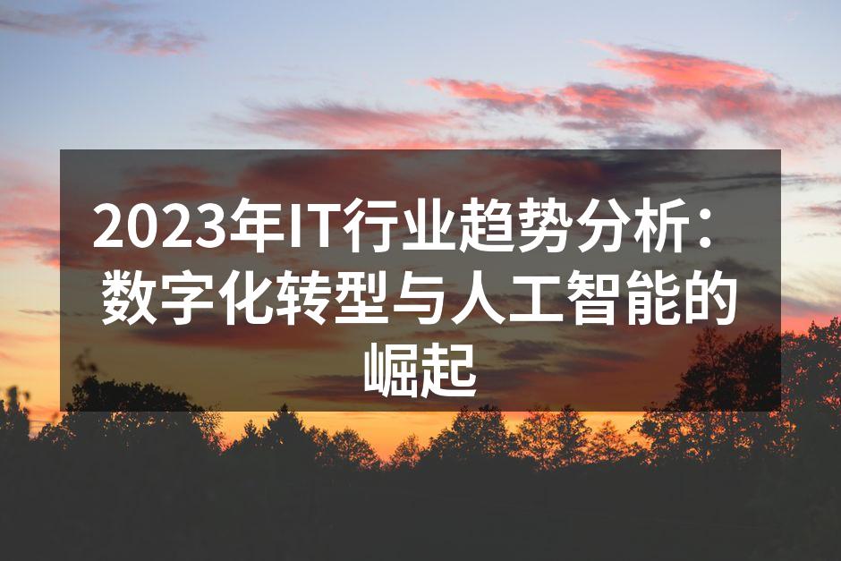 数字化转型的未来